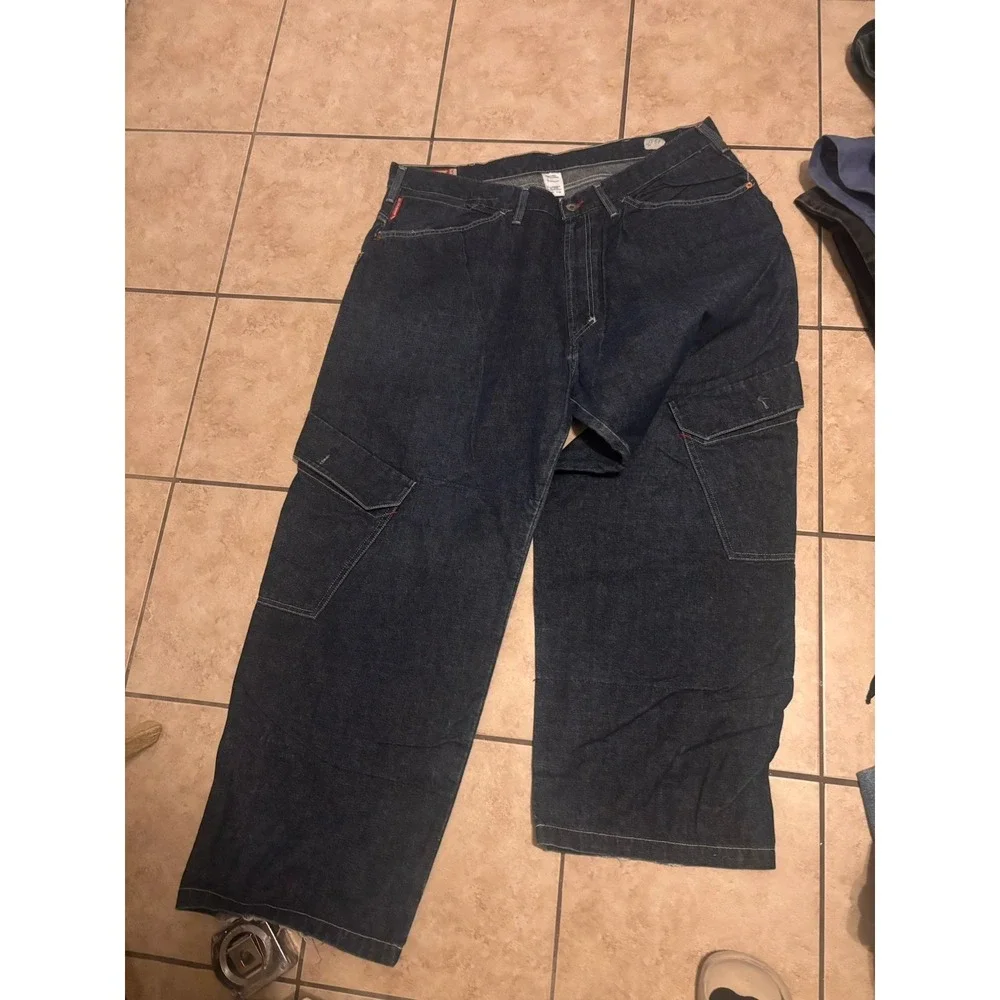 GUESS Men's Vintage Blue Denim Jeans Size 42x32 Made In USA Y2K 90s Baggy Skater